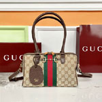 Gucci Borsetto Medium Boston Bag Sand Brown 866732 FAFV9 9653