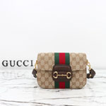 Gucci Horsebit 1955 Small Shoulder Bag Sand Brown 866762 FAFV9 9653