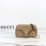 Gucci GG Marmont Mini Shoulder Bag Sand Brown 867360 FAF05 9651