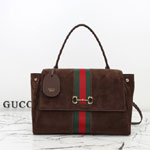 Gucci Paparazzo Large Top Handle Bag Dark Brown 875019 AAGIR 2146