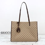 Gucci Londra Large Tote Bag Sand Brown 875056 FAF8N 9651