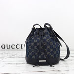 Gucci Venice Small Bucket Bag Dark Blue 875237 FAF8V 4042