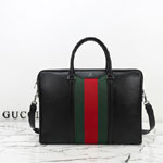 Gucci Mega Web Trademark Medium Briefcase Black A0007X AAGSU 1053