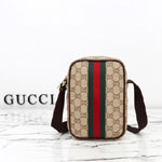 Gucci GG Mini Bag With Web Sand Brown A002SJ FAF9S 9646