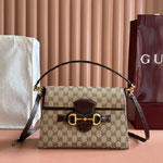 Gucci Horsebit Duomo Medium Top Handle Bag Sand Brown A006N6 FAGGX 9651