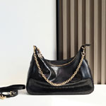 Gucci Lady Lunetta Chain Medium Shoulder Bag Black A006OA AAHC3 1000