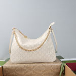 Gucci Lady Lunetta Chain Medium Shoulder Bag White A006OA AAHC3 9214