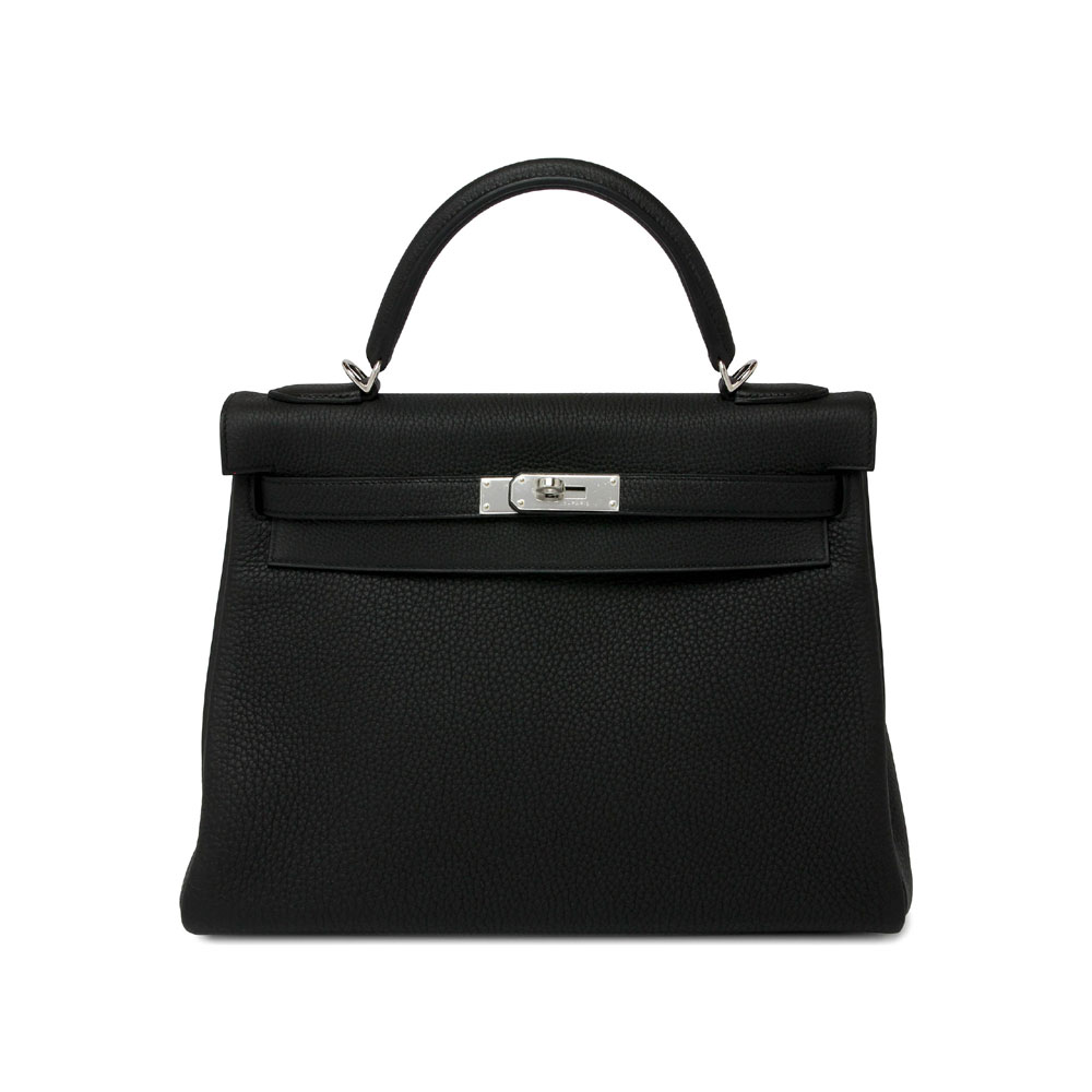 Hermes 32cm Black Togo Kelly Bag H027631CK89