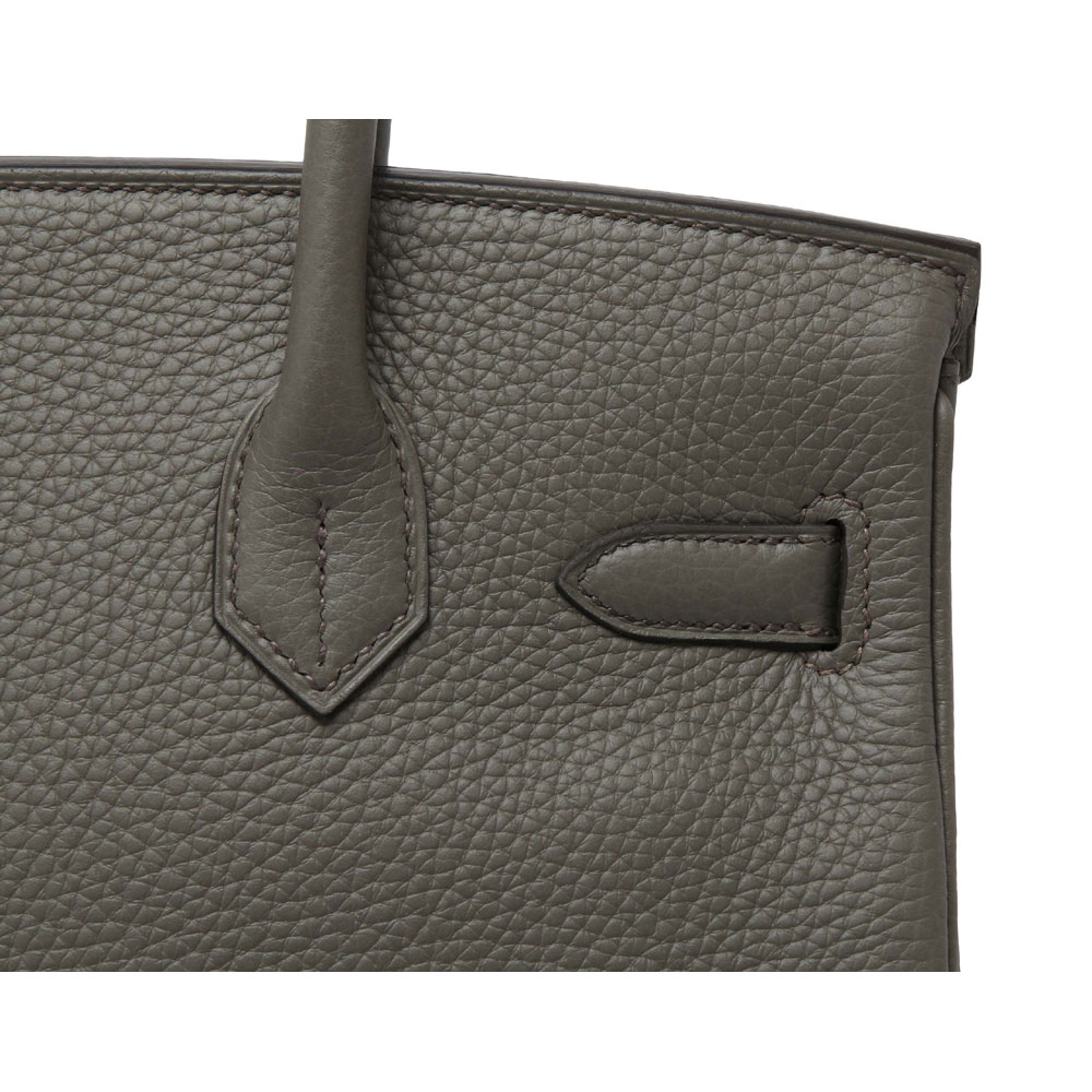 Hermes 30cm Etain Birkin Bag In Clemence Leather H027767CK28 - Photo-4