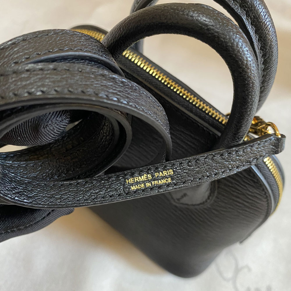 Hermes Mini Bolide Bag Black Evercolor H029812CK01 - Photo-3