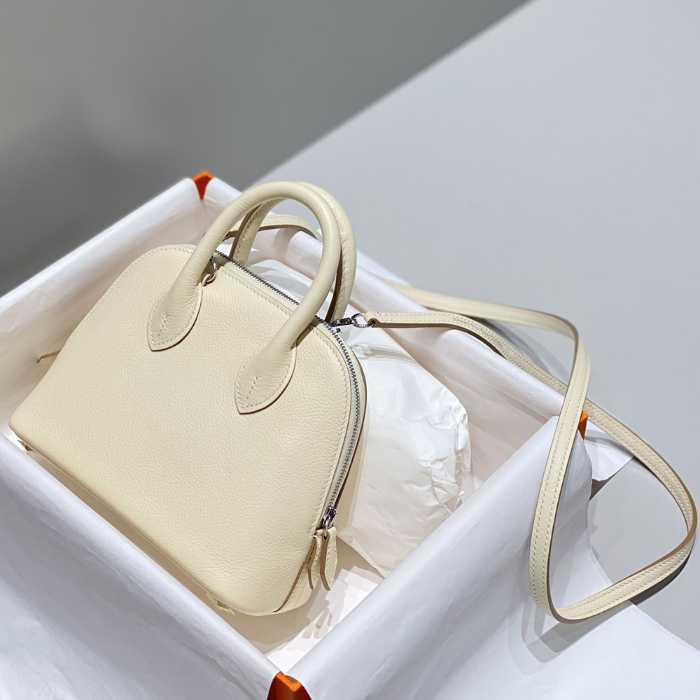 Hermes Mini Bolide Bag White Evercolor H029812CK05 - Photo-2
