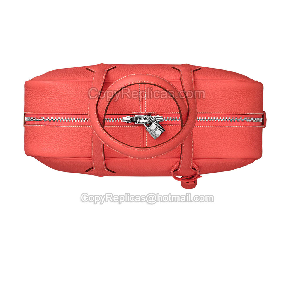Hermes Victoria II 35 tote bag 35Peony red H050021CK2R - Photo-3