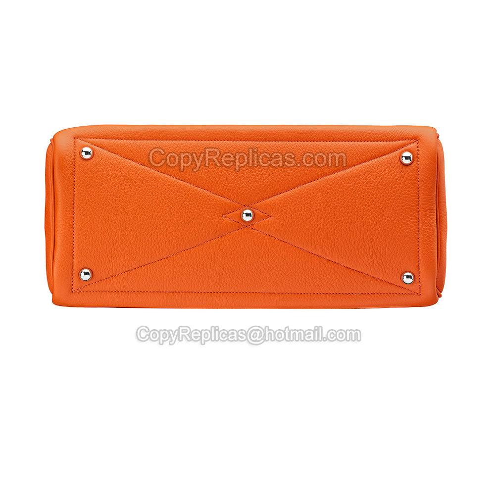 Hermes Victoria II 35 tote bag 35Fire orange H050021CK9J - Photo-4