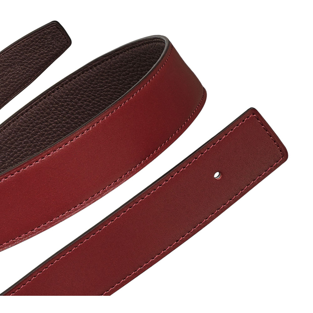 Hermes 32mm leather strap in Tadelakt calfskin Togo calfskin H068510CAAA