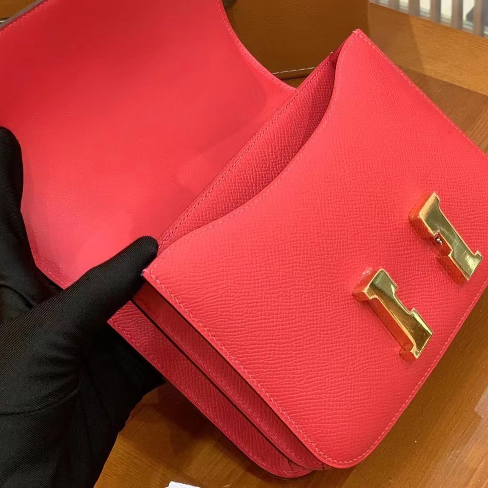 Hermes Constance III Mini Bag in Red Epsom H082214CK08 - Photo-4