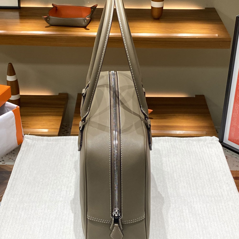 Hermes Plume 28 Bag Grey Swift H083082C004 - Photo-2