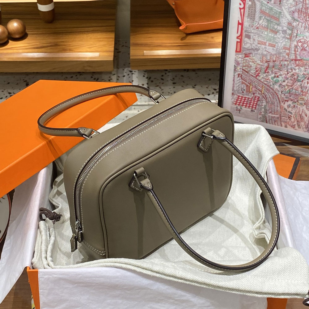 Hermes Plume 20 Bag Grey Swift H083082C007 - Photo-3