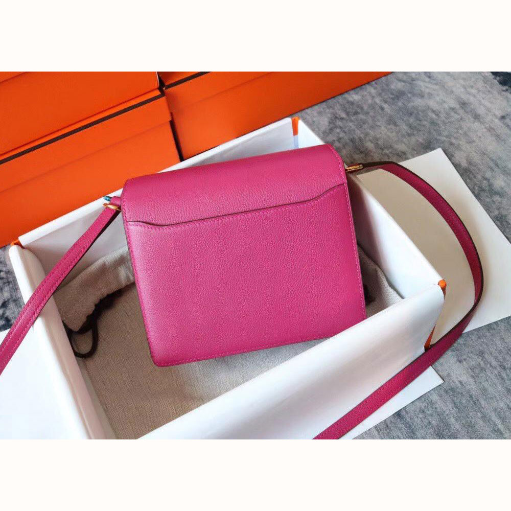 Hermes Roulis Mini Shoulder Bag in Pink Evercolor H083189CK01 - Photo-2