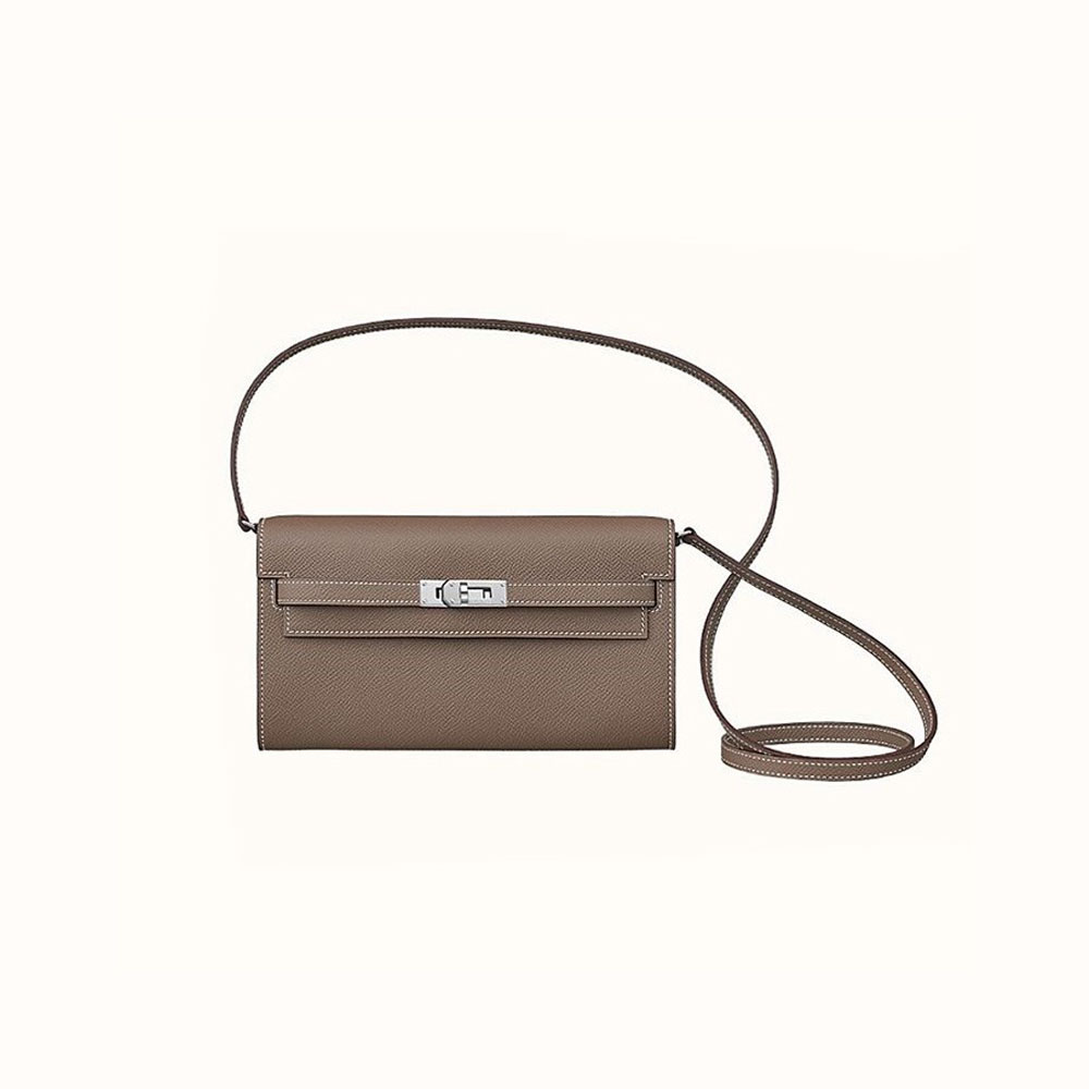 Hermes Classique To Go Cavale Woc Long wallet in Grey Epsom