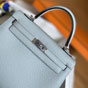 Hermes 25cm Kelly Sellier Blue Glacier 8U Epsom H027629C004 - thumb-2