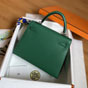 Hermes 25cm Kelly Sellier Vert Vertigo U4 Epsom H027629C006 - thumb-2