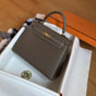 Hermes 25cm Kelly Sellier Etoupe grey Epsom H027629C018 - thumb-2