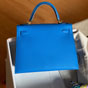 Hermes 25cm Kelly Sellier Blue Hydra Epsom H027629C0T7 - thumb-2