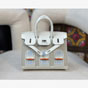 Hermes 20CM Sac Birkin Faubourg crocodile in White - thumb-4