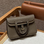 Hermes Halzan 22CM Togo Crossbody Bag in Taupe H069523CC18