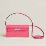 Hermes Kelly Classique To Go wallet in Pink H080253CK8W