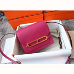 Hermes Roulis Mini Shoulder Bag in Pink Evercolor H083189CK01