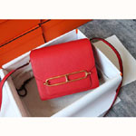 Hermes Roulis Mini Shoulder Bag in Red Evercolor H083189CK02