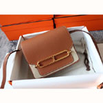 Hermes Roulis Mini Shoulder Bag in Brown Evercolor H083189CK03