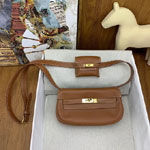 Hermes Kelly Moove Swift in Brown Gold Hardware H083907CK37