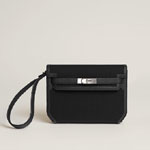Hermes Kelly depeches 25 pouch in Black H084416CKAC
