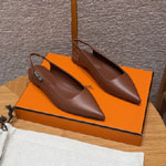 Hermes Lovely slingback Brown H252128Z 20355