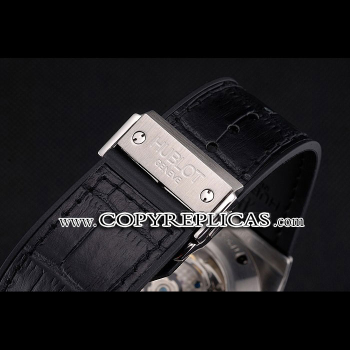 Swiss Hublot Big Bang Limited Edition Formula 1 Black Skeletonised Dial Steel Case HB6227 - Photo-4