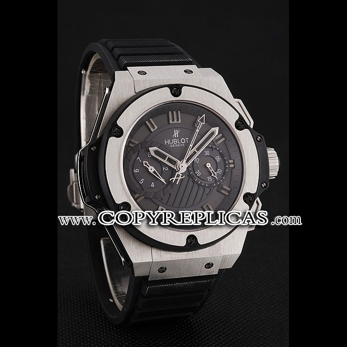 Swiss Hublot King Power Stainless Steel with Rubber Band HB6256 - Photo-2