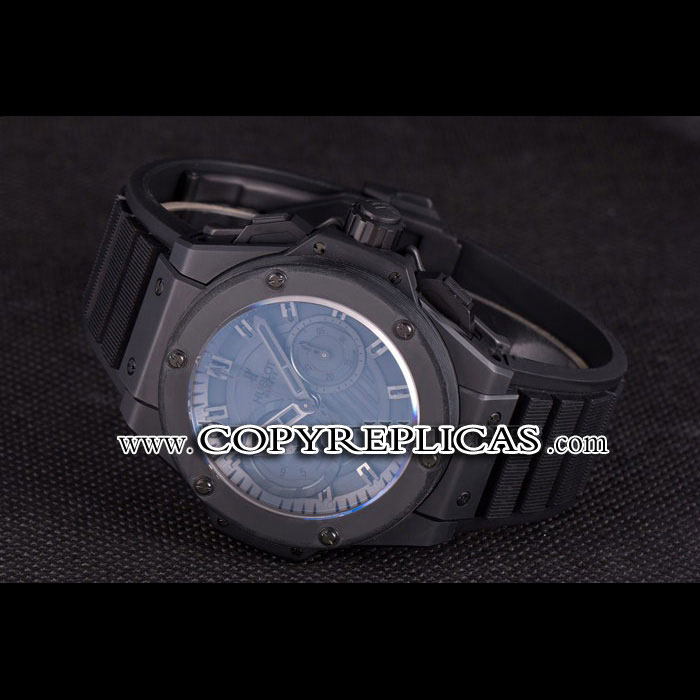 Swiss Hublot King Power Black Dial with Rubber Band HB6262 - Photo-3