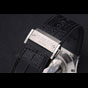 Hublot Classic Fusion Diamond Skull Dial Stainless Steel Case Black Leather Strap HB6253 - thumb-4