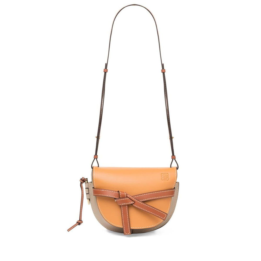 Loewe Gate Small Bag Amber Light Grey Rust Colour 321.54.T20-8226 - Photo-3