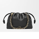 Loewe Medium Flamenco purse in mellow nappa lambskin Black A411FCRX02 1100