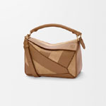 Loewe Small Puzzle bag in classic calfskin and suede Brown A510S21XBR 3980