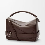 Loewe Large Puzzle Biker bag in shiny calfskin Brown B510BP1X01 0018