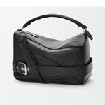 Loewe Large Puzzle Biker bag in shiny calfskin Black B510BP1X01 1100