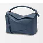 Loewe Large Puzzle Edge bag in classic calfskin Blue B510P00X04 6969