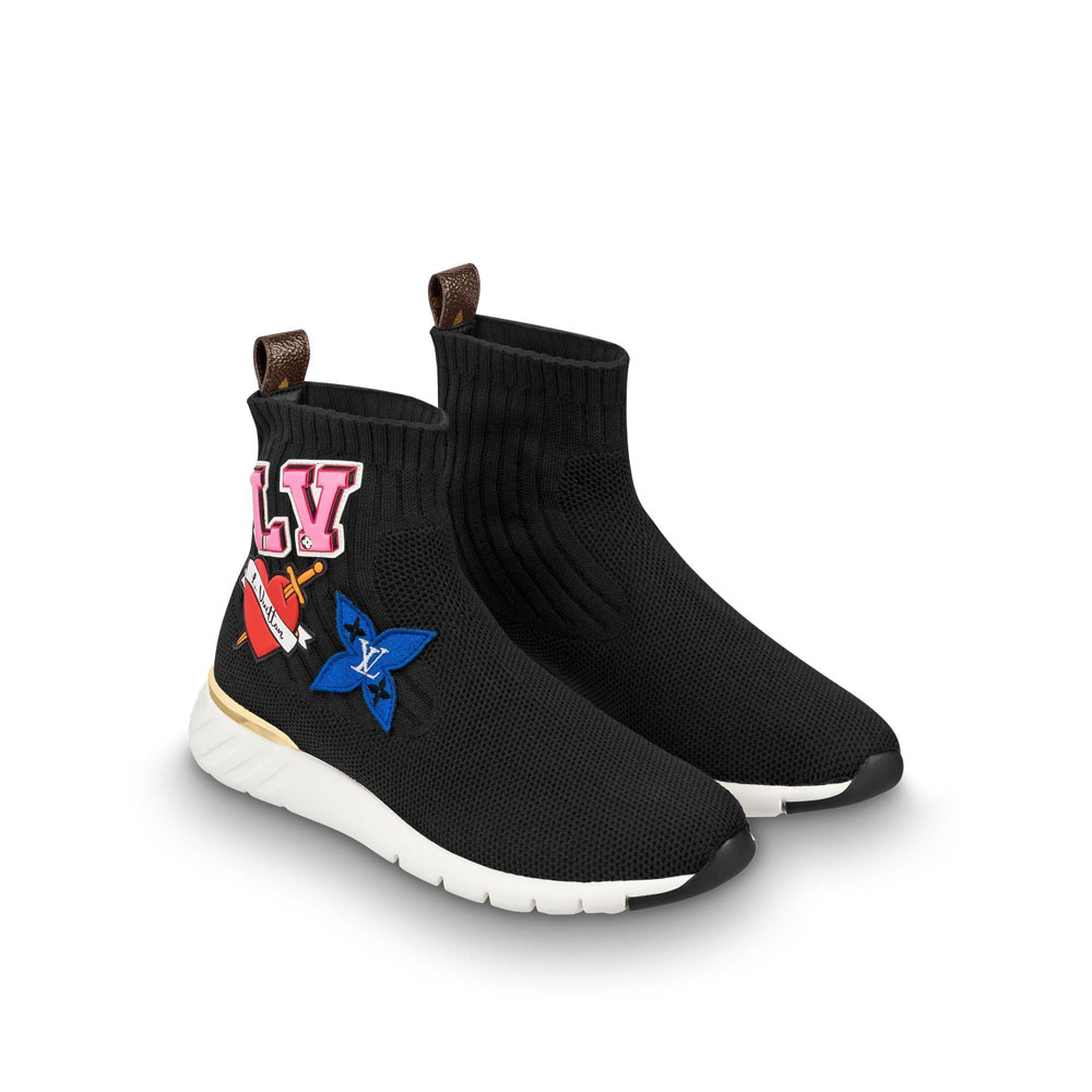 Louis Vuitton Black Heart Sock Sneaker Boot 1A4MRU - Photo-2