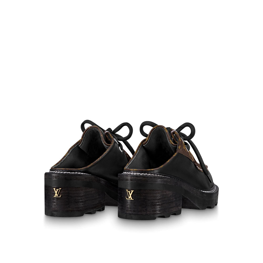 Louis Vuitton Beaubourg Open Back Derby in Black 1A63YB - Photo-3