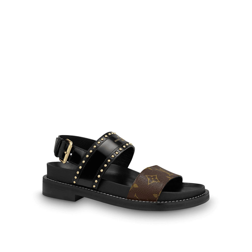 Louis Vuitton Crossroads Comfort Sandal in Black 1A65ZR