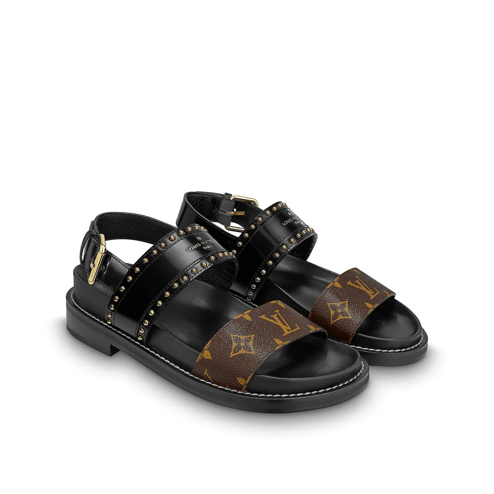 Louis Vuitton Crossroads Comfort Sandal in Black 1A65ZR - Photo-2